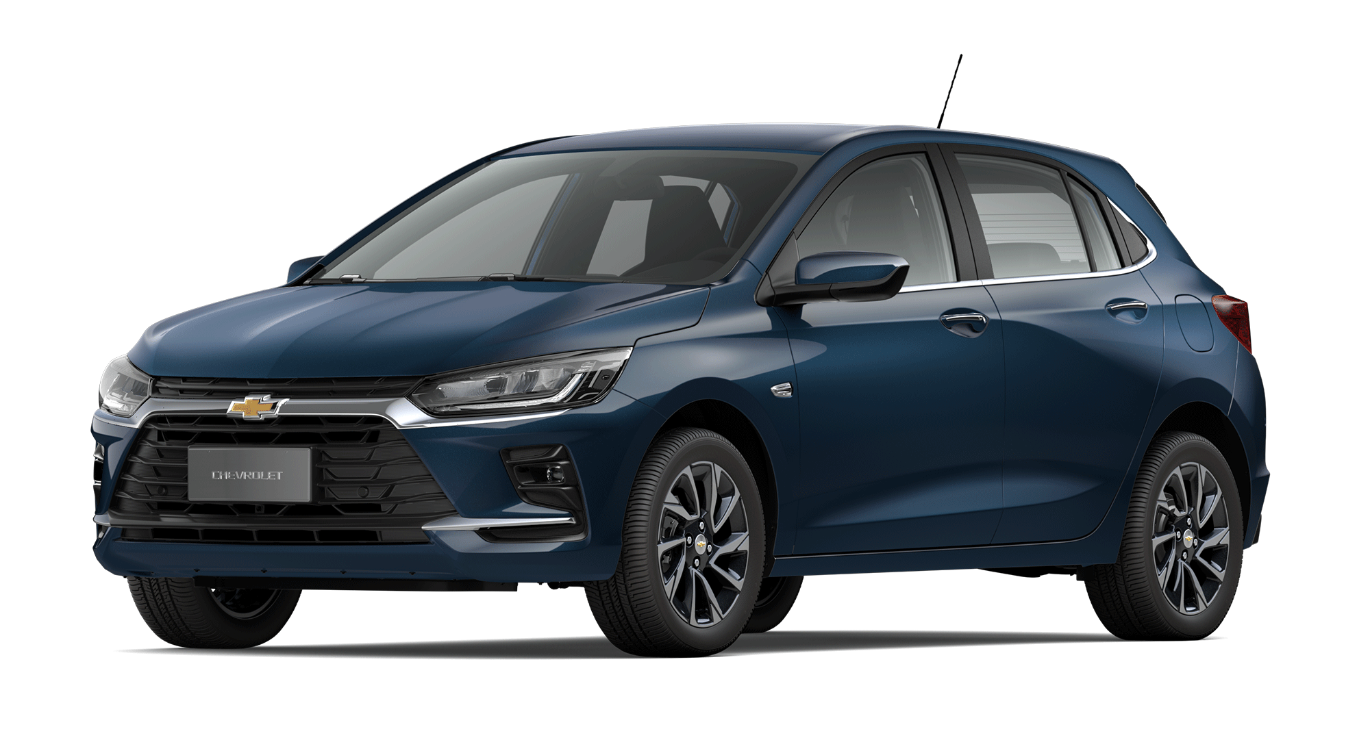 Chevrolet Onix Premier Turbo azul some kinda blue lateral