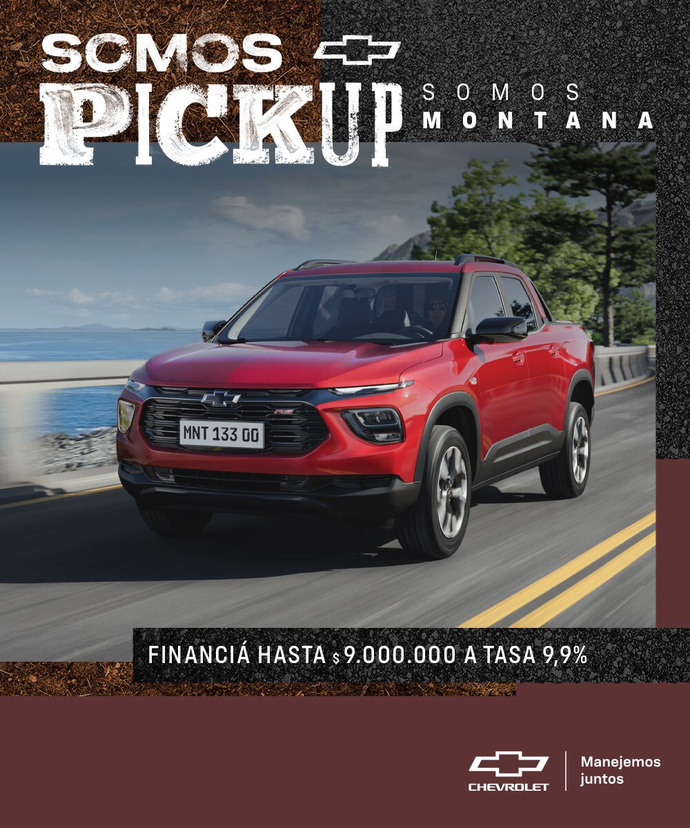 Financiá hasta $9.000.000 en tu Chevrolet Montana